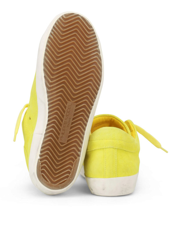 PHILIPPE MODEL buy online Paris neon yellow suede sneakers