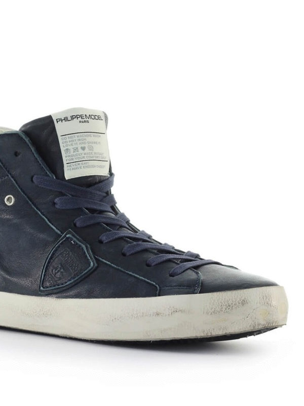 PHILIPPE MODEL: trainers online - Used effect leather high top sneakers
