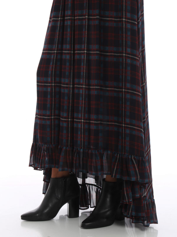 Philosophy di Lorenzo Serafini buy online Tartan flounced asymmetric skirt