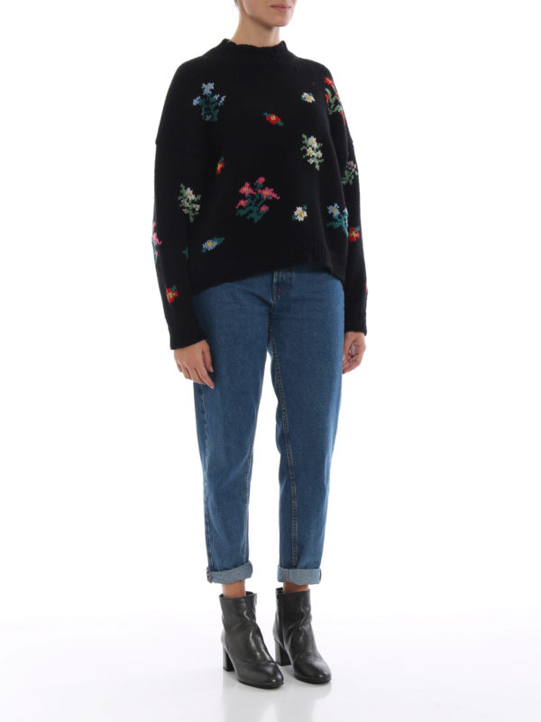 Philosophy di Lorenzo Serafini: Turtlenecks & Polo necks online - Multicolour embroidered wool jumper