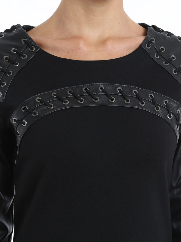 Pierre Balmain buy online Leather inserts dress