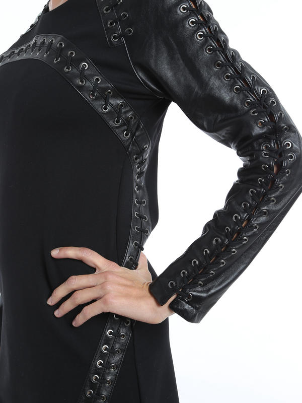 iKRIX Pierre Balmain: Leather inserts dress
