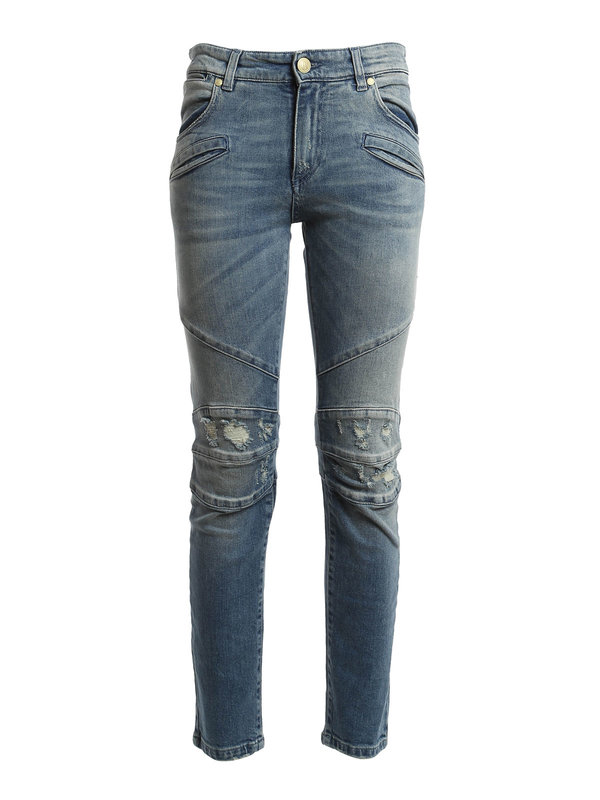 Pierre Balmain: skinny jeans - Biker jeans
