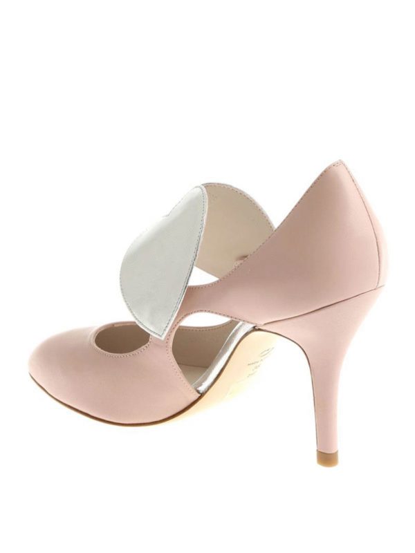 Pink pumps with side cut-outs shop online: Lulu Guinness