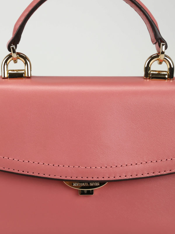 Pink smooth leather mini cross body bag shop online: MICHAEL KORS