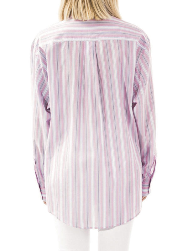 Pink striped cotton poplin shirt shop online: ETRO