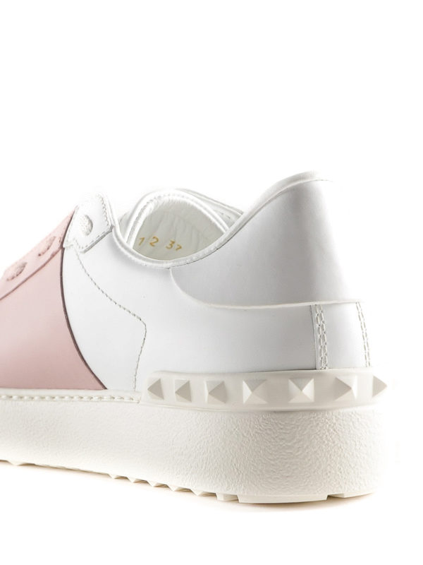 Trainers Garavani Pink-tone band Open leather sneakers -