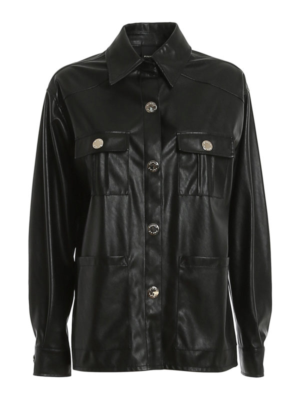 Pinko: casual jackets - Piero leather effect jacket