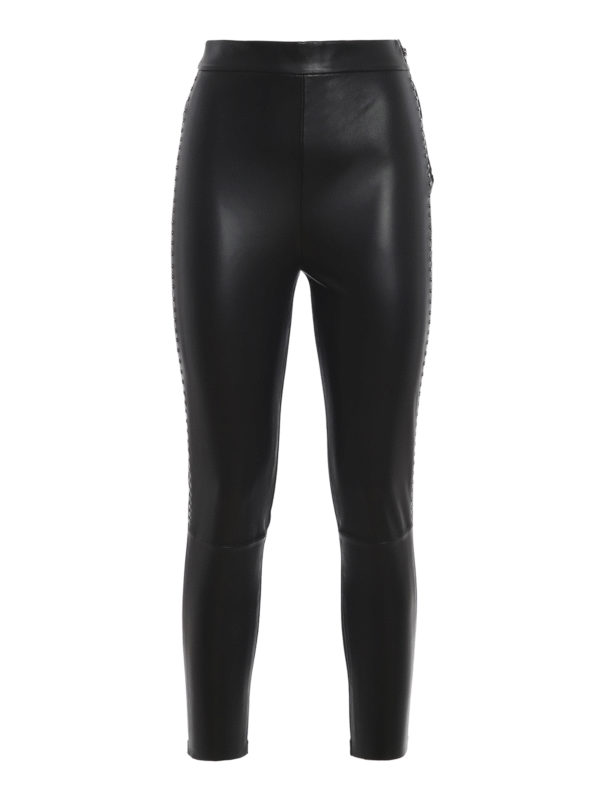 Pinko: レザートラウザー - カジュアルパンツ - Flavio