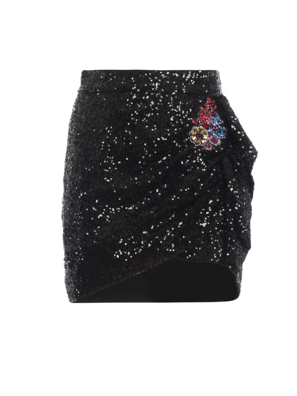 کوتاه Pinko - Lucere sequin mini skirt - 1G1466Y5MVZ99 | THEBS
