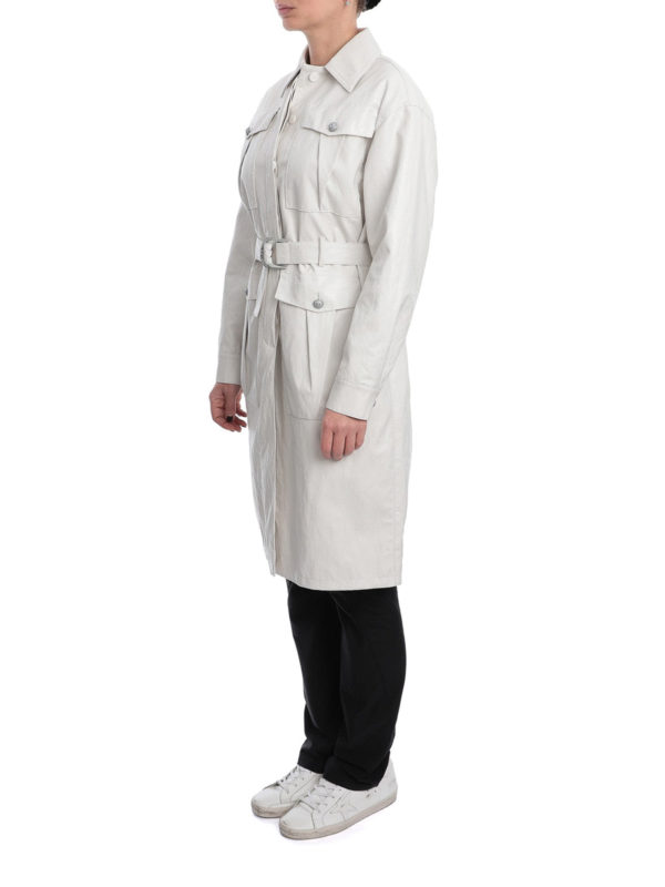 Pinko: leather coats online - Diplomatica trench