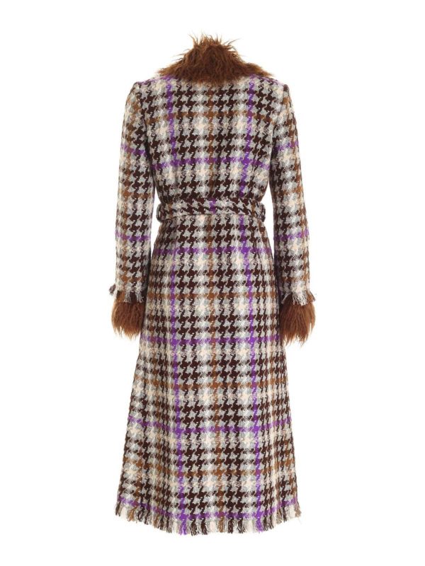 Pinko: long coats online - Orario lamè coat multicolor
