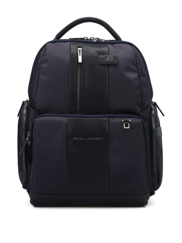 PIQUADRO: backpacks - Water resistant blue backpack