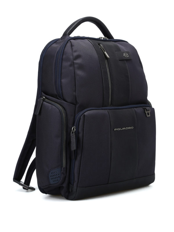 PIQUADRO: backpacks online - Water resistant blue backpack