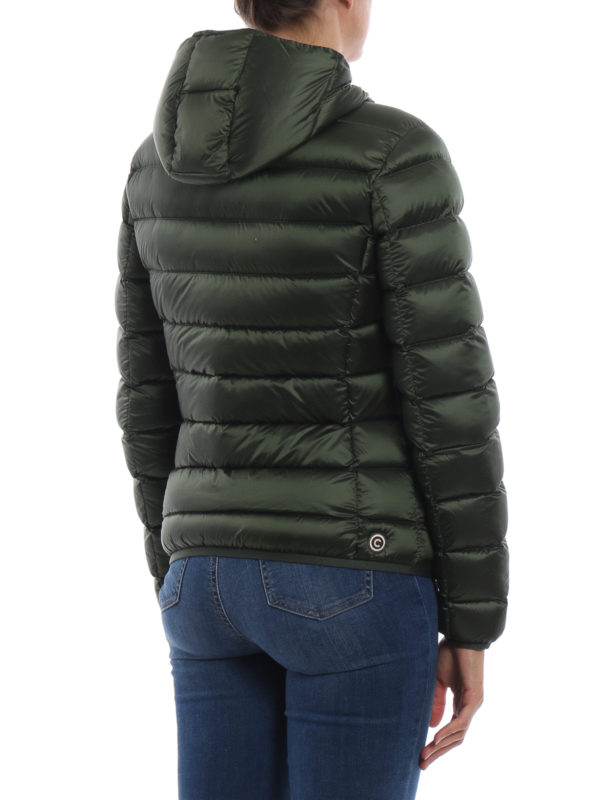 Place hunter green hooded puffer jacket shop online: Colmar Originals