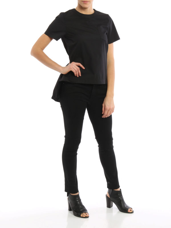 Pleated back blouse shop online: Sacai