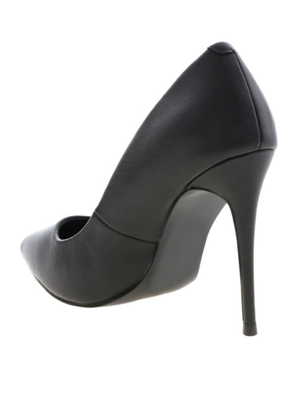 Pointed pumps in black leather shop online: Steve Madden