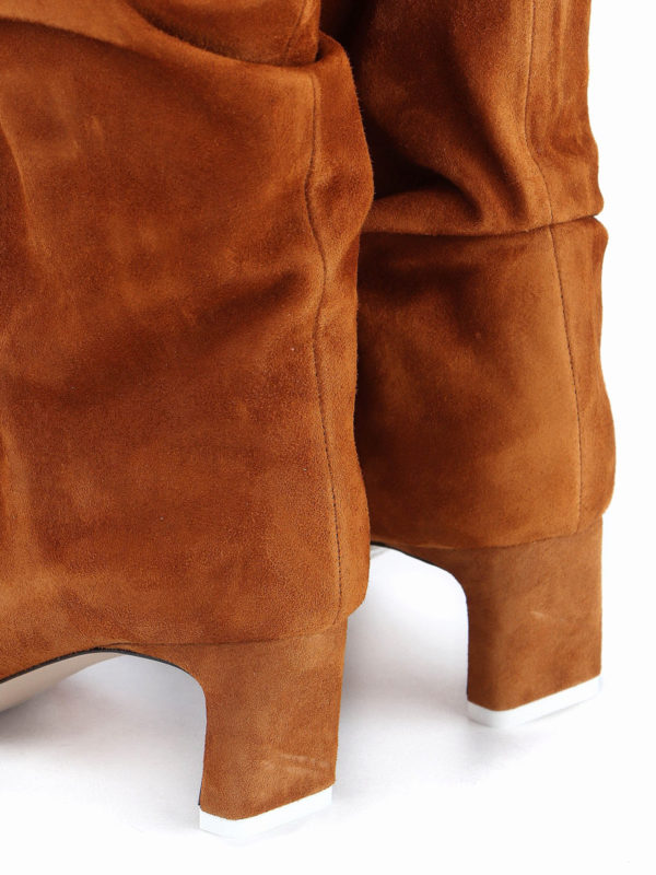 Pointed toe suede boots shop online: The Attico