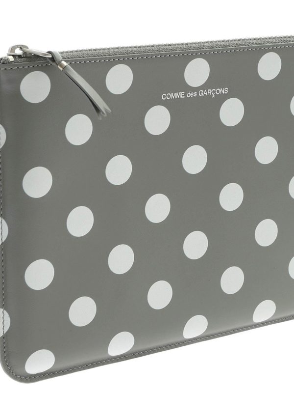 Busta a pois grigia shop online: COMME DES GARÇONS WALLET