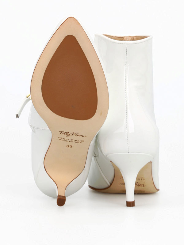 POLLY PLUME buy online Janis white patent ankle boots