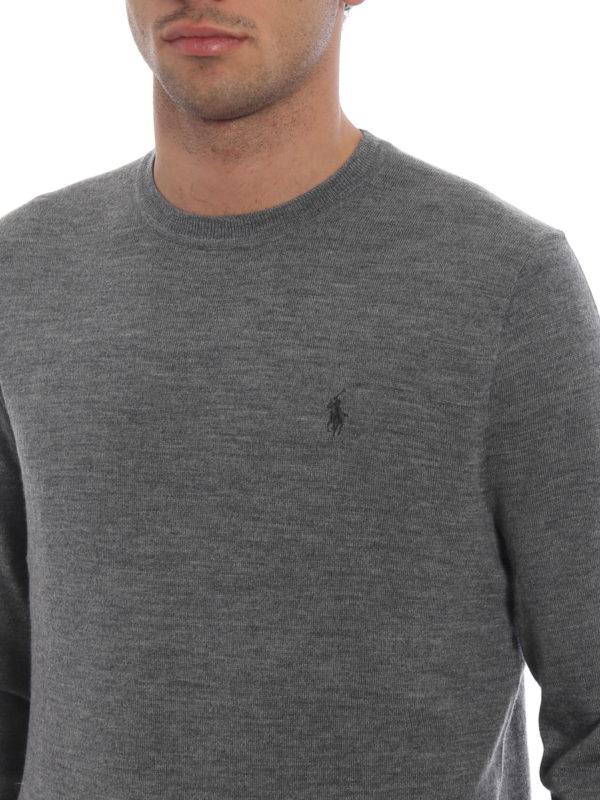 POLO RALPH LAUREN buy online Grey melange merino wool crew neck sweater