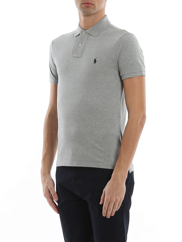 POLO RALPH LAUREN buy online Grey pique cotton polo shirt