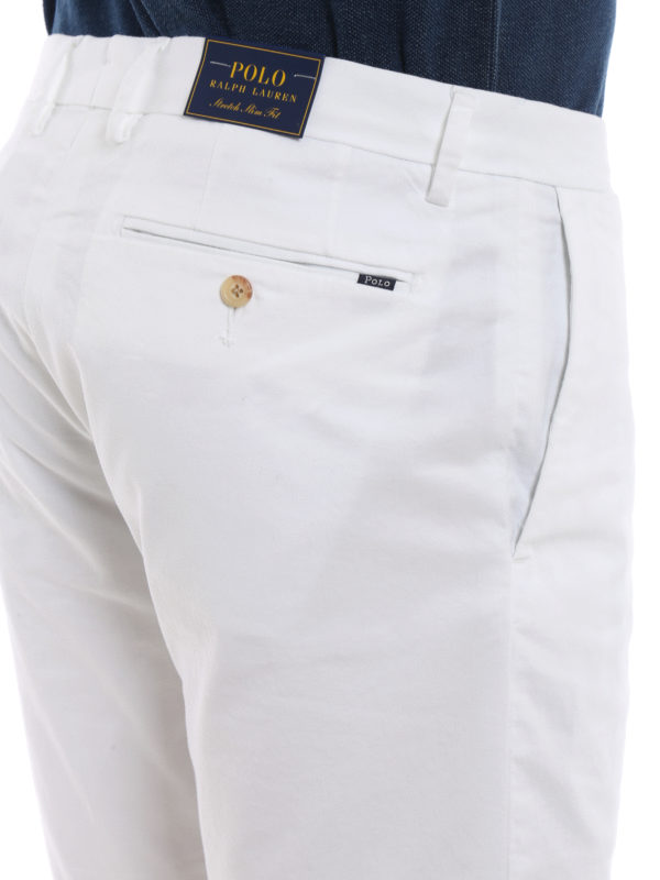 POLO RALPH LAUREN buy online Pantaloni corti in cotone stretch blu bianco