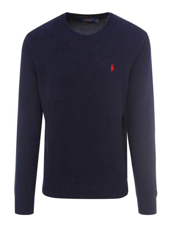 POLO RALPH LAUREN: crew necks - Embroidered logo cotton sweater