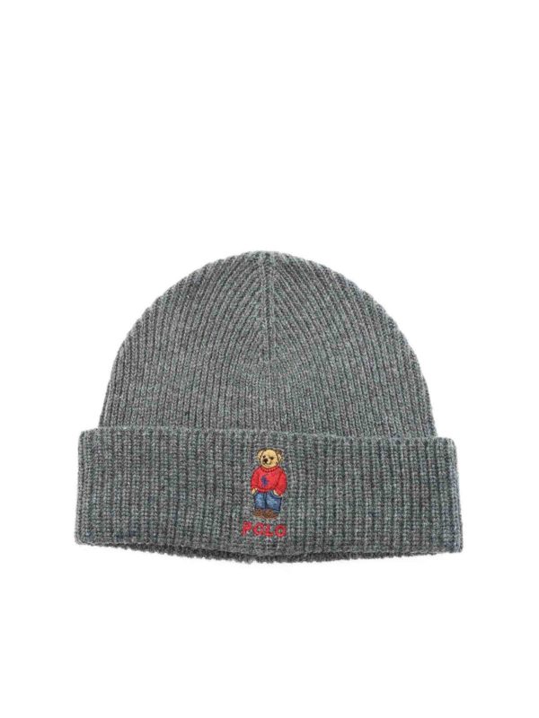 POLO RALPH LAUREN: hats & caps - Polo bear ribbed beanie