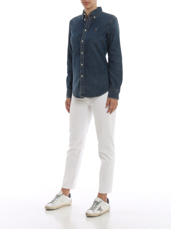 POLO RALPH LAUREN: Boyfriend online - The Avery white boyfriend jeans