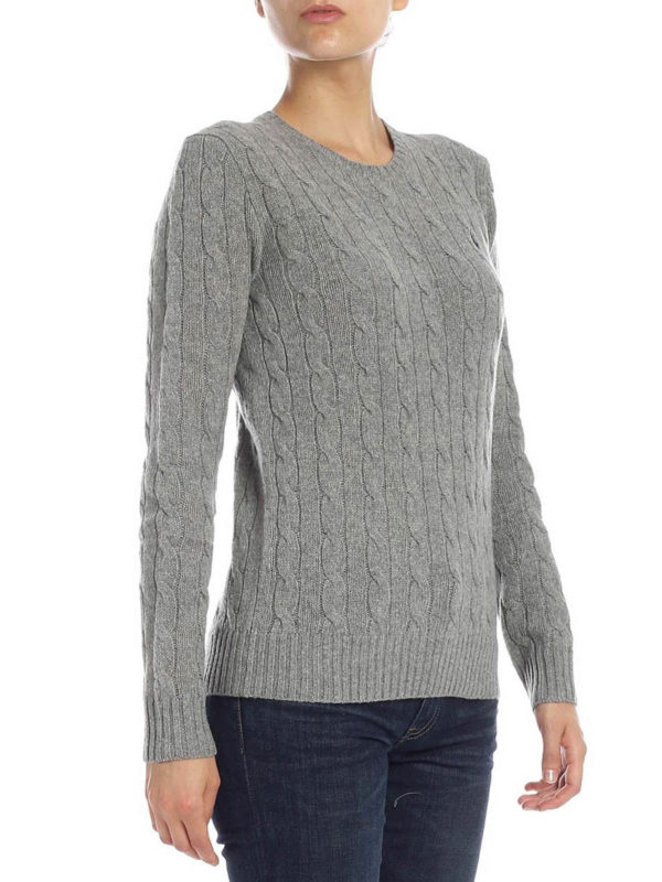 POLO RALPH LAUREN: Pull col rond online - Pull Col Rond - Gris Clair