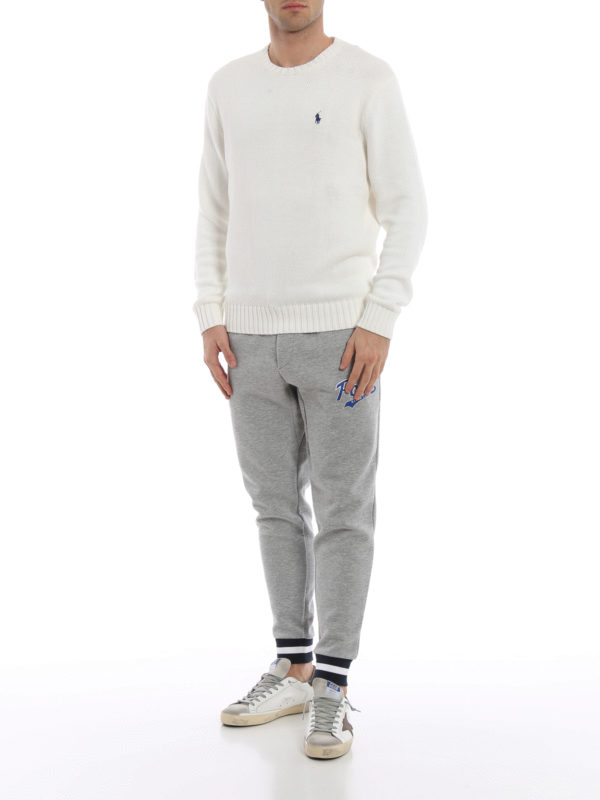 POLO RALPH LAUREN: Strickpullover mit Rundhalsausschnitt online - Rundhalspullover - Weiß