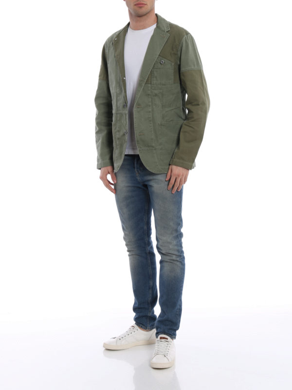 POLO RALPH LAUREN: denim jacket online - Patchwork cotton casual jacket