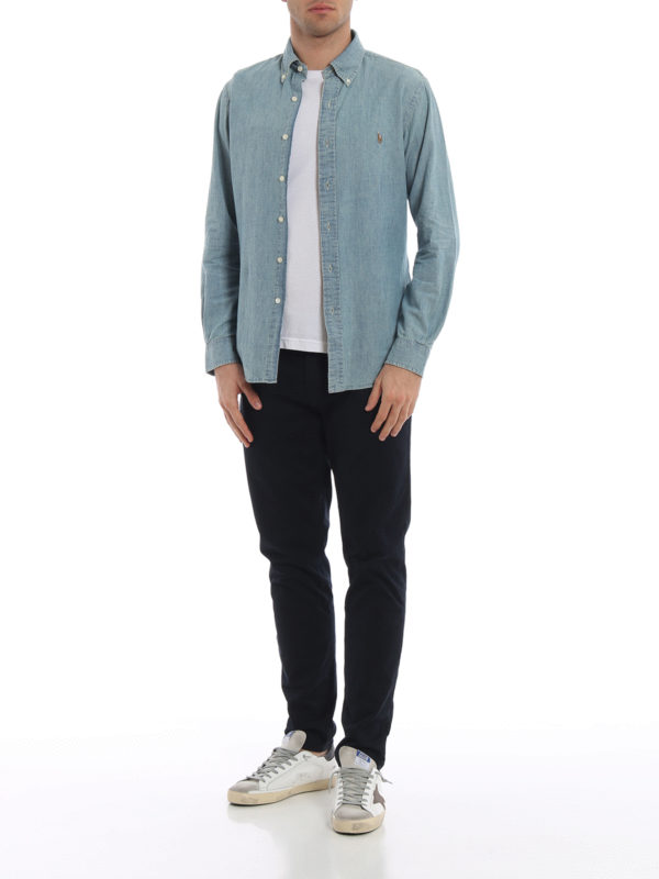 POLO RALPH LAUREN: shirts online - Cotton chambray b/d shirt