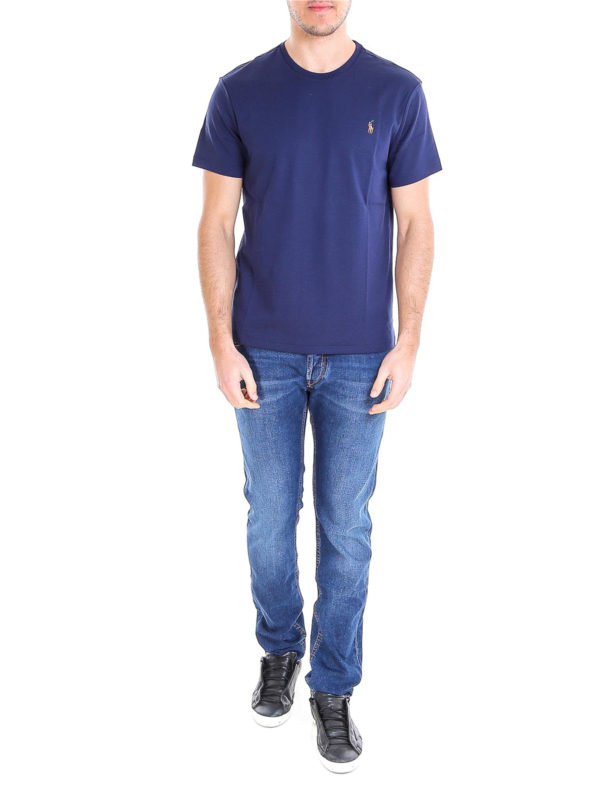 POLO RALPH LAUREN: T-shirts online - T-Shirt - Bleu Foncé