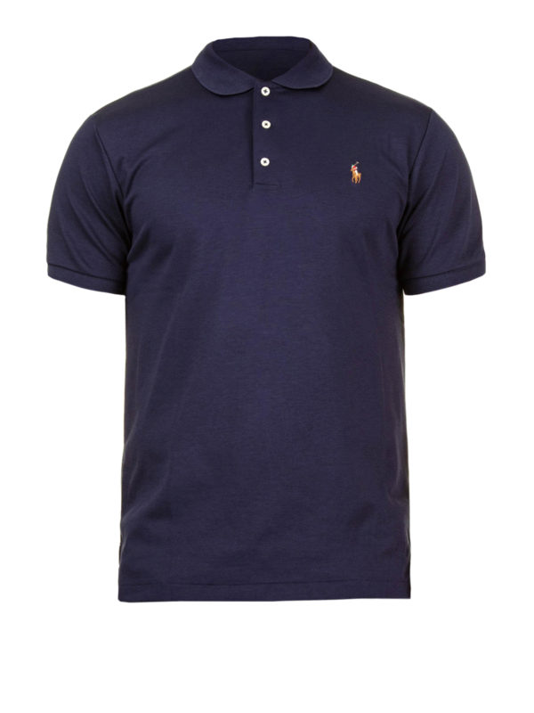 POLO RALPH LAUREN: polo - Polo blu in cotone