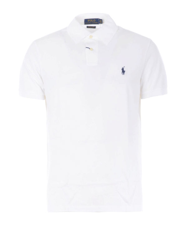 POLO RALPH LAUREN: polo shirts - White custom slim fit polo shirt