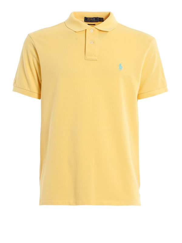 POLO RALPH LAUREN: polo shirts - Yellow slim polo shirt