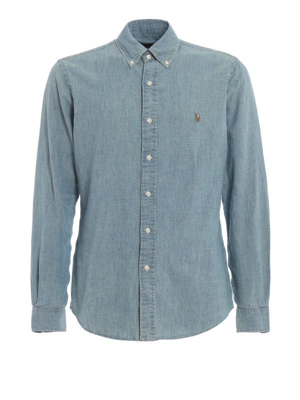 POLO RALPH LAUREN: shirts - Cotton chambray b/d shirt