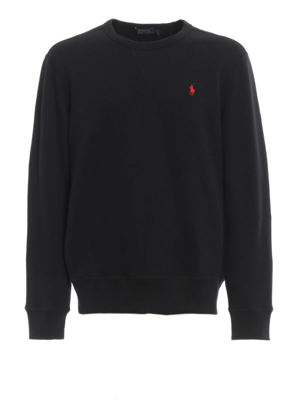 POLO RALPH LAUREN: Sweatshirts & Sweaters - Black cotton blend sweatshirt