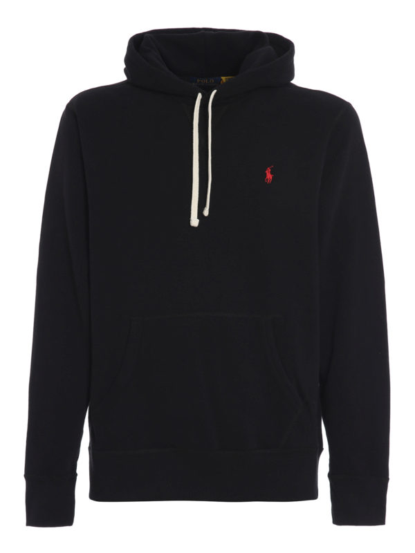 POLO RALPH LAUREN: Sweatshirts & Sweaters - Navy fleece hoodie