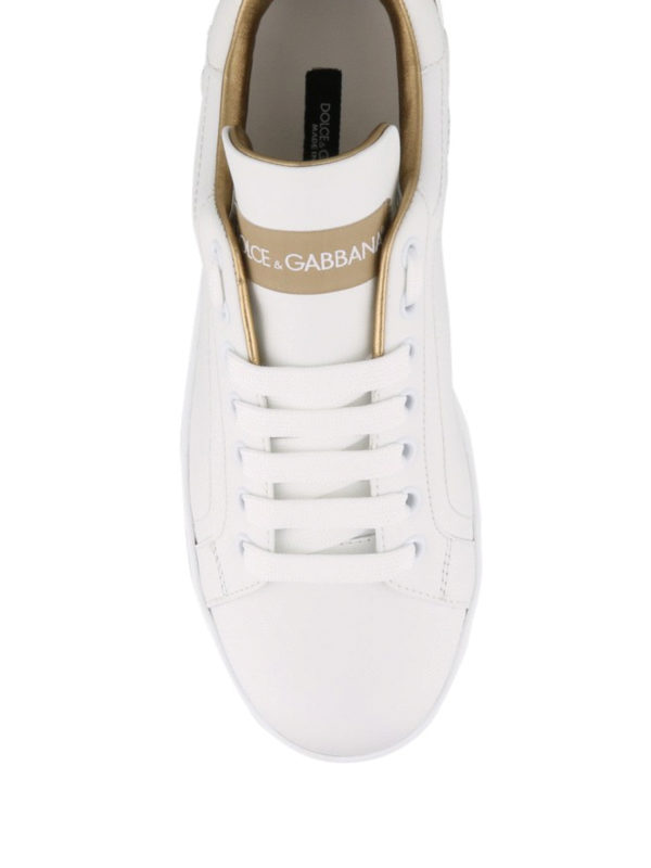 Portofino leather sneakers shop online: DOLCE & GABBANA