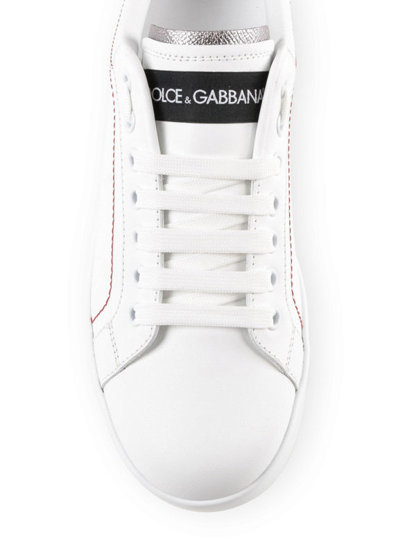 Portofino white nappa sneakers shop online: DOLCE & GABBANA