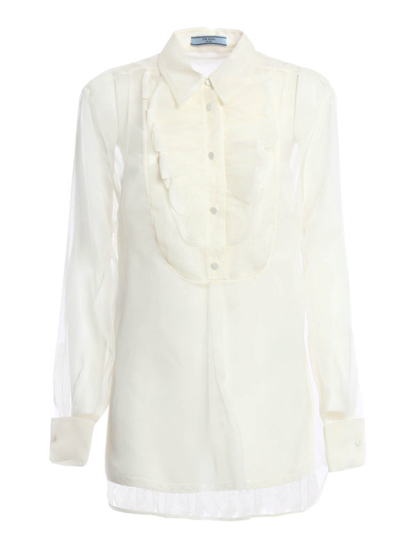 PRADA: Blusen - Bluse - Weiß