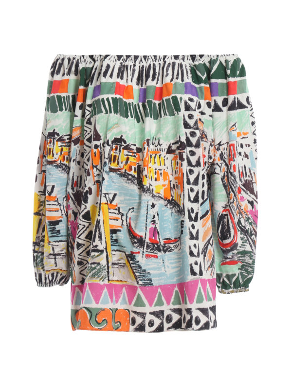 PRADA: Blusen - Bluse - Gemustert