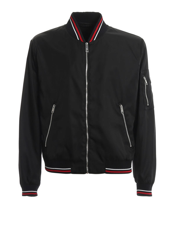 PRADA: bombers - Gabardine bomber jacket