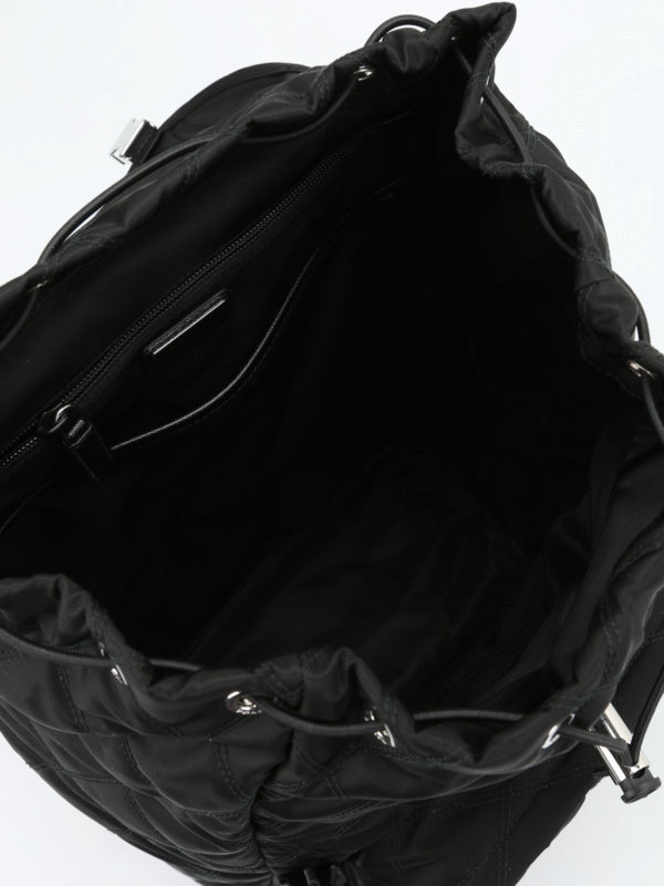 PRADA buy online Argyle quilted nylon backpack