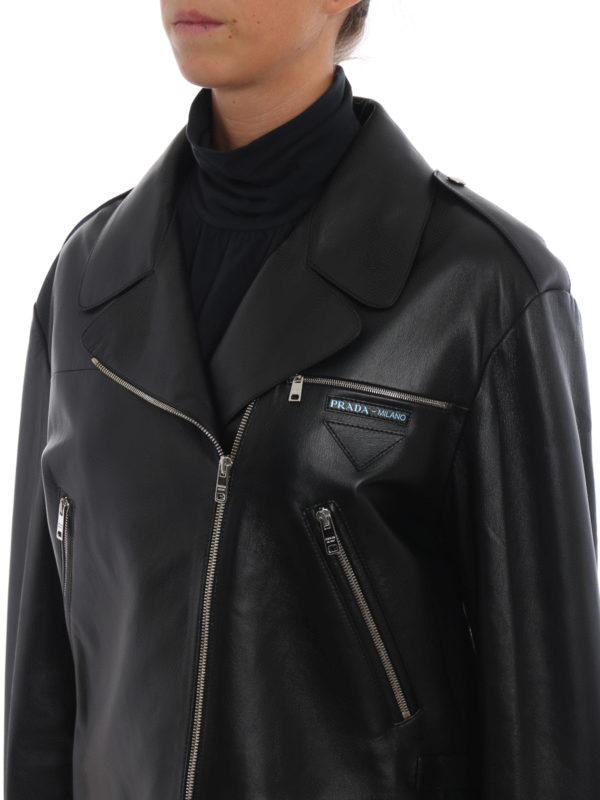 PRADA buy online Lederjacke - Schwarz