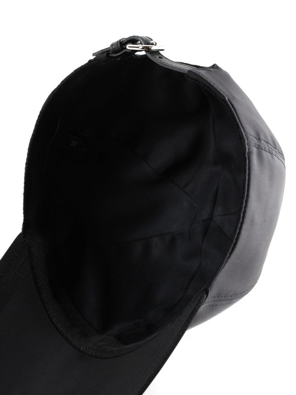 PRADA buy online Black nylon baseball cap