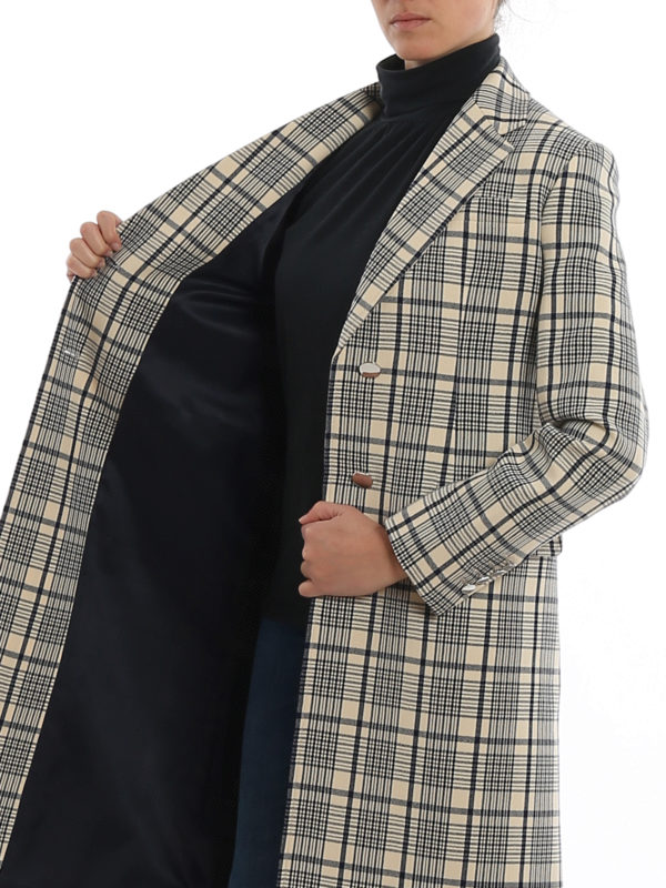 PRADA buy online Check natté coat